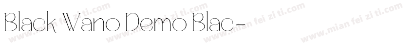 Black Wano Demo Blac字体转换